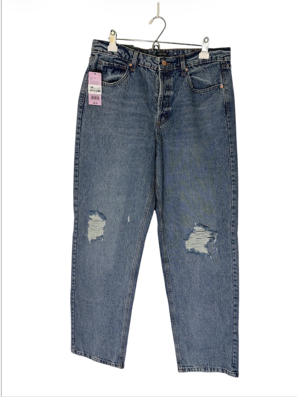 wild fable NWT High-Rise Distressed Easy Rigid Jeans - Medium Blue Size 12
